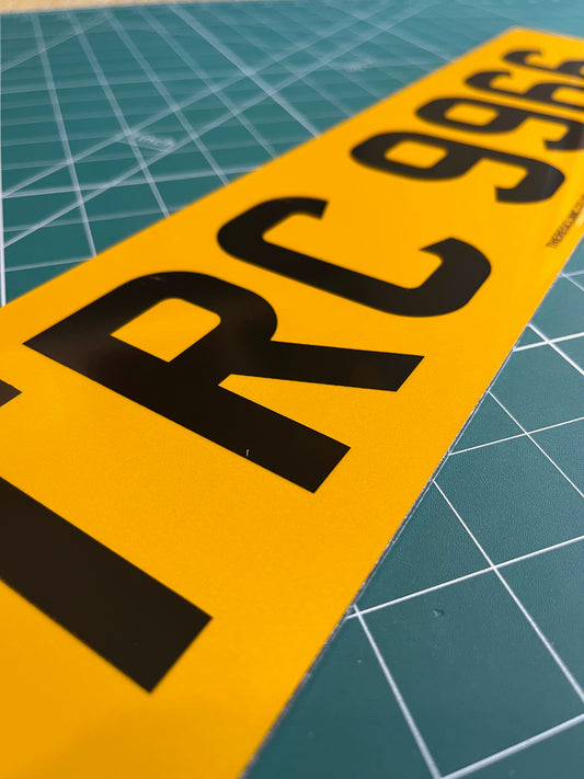 2d printed number plates